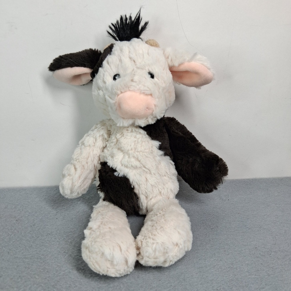 Mary Meyer Plush Putty Nursery Cow Stuffed Animal 11" Inch Black White